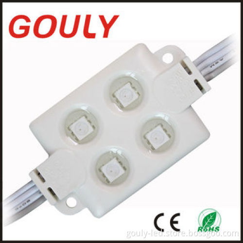 Injection Waterproof LED Module with 5050 SMD 4-LED, 12V DC Water-resistant Drive